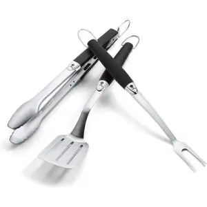 Barbecuetoolset (tang,spatel,prikvork)