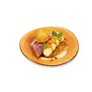 Bord driehoekig oranje 27 cm 1