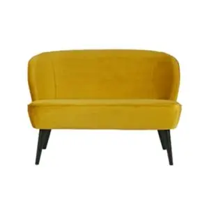 Cosmo Velvet bankje okergeel - L110xB72xH73