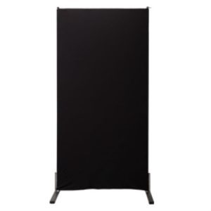 Kamerscherm zwart / stof 200 x 100 cm