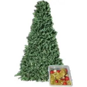 Kerstboom met decoratie (hoogte circa 160 cm)