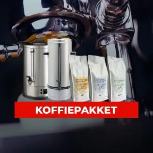 Koffiepercolator 110 kops met pak Miss Morrison koffie