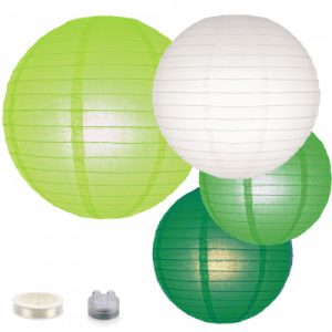 Lampion pakket groen + LED Professional