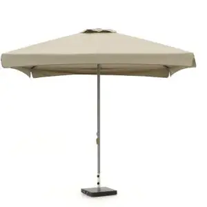 Parasol 300 x 300 cm Taupe incl. voet