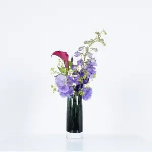 Tafelvaasje Black glass 2